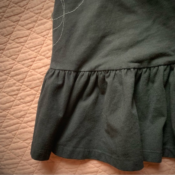 Eve Lavoie black midi skirt blue fabric flower & motocycle print in grey medium - Picture 7 of 8